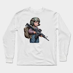 The Little Girl and a Gun Long Sleeve T-Shirt